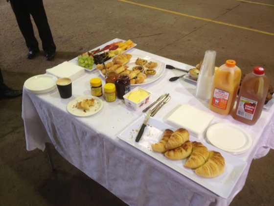 Breakfast pastries and Fresh fruit Platter